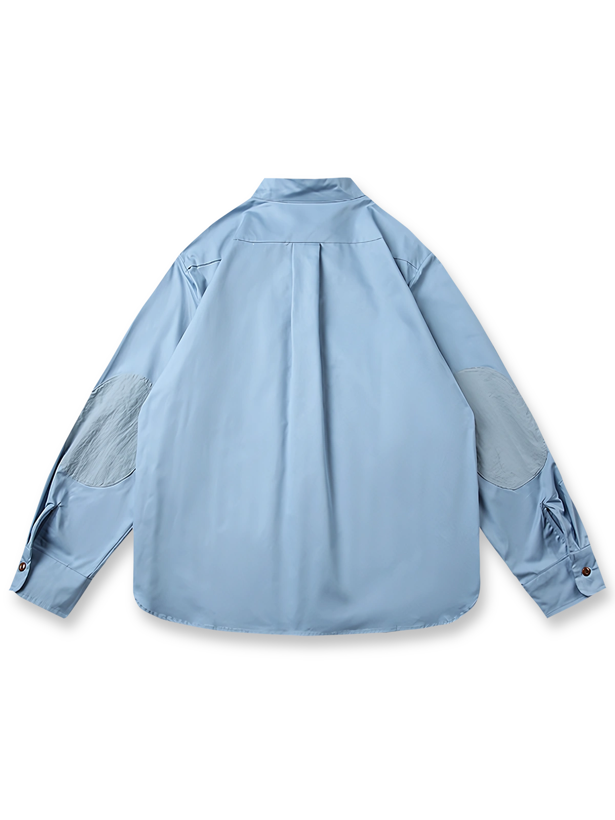 多ポケットワークフレンチスタンドカラー長袖シャツの正面展示