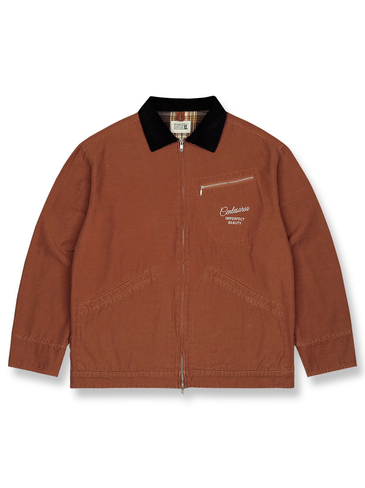 製品画像: ヴィンテージ加工の竹節柄デトロイトジャケットの全体展示