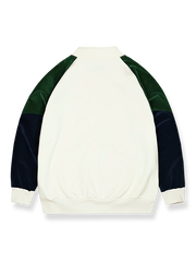 パッチワーク コントラストカラー スポーツジャケット