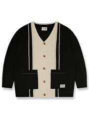 開襟ニットウールカーディガン