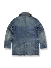 海軍 大きな襟ダブルブレストトレンチコート