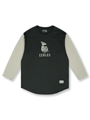 ヴィンテージプリント長袖サッカー風Tシャツ全体