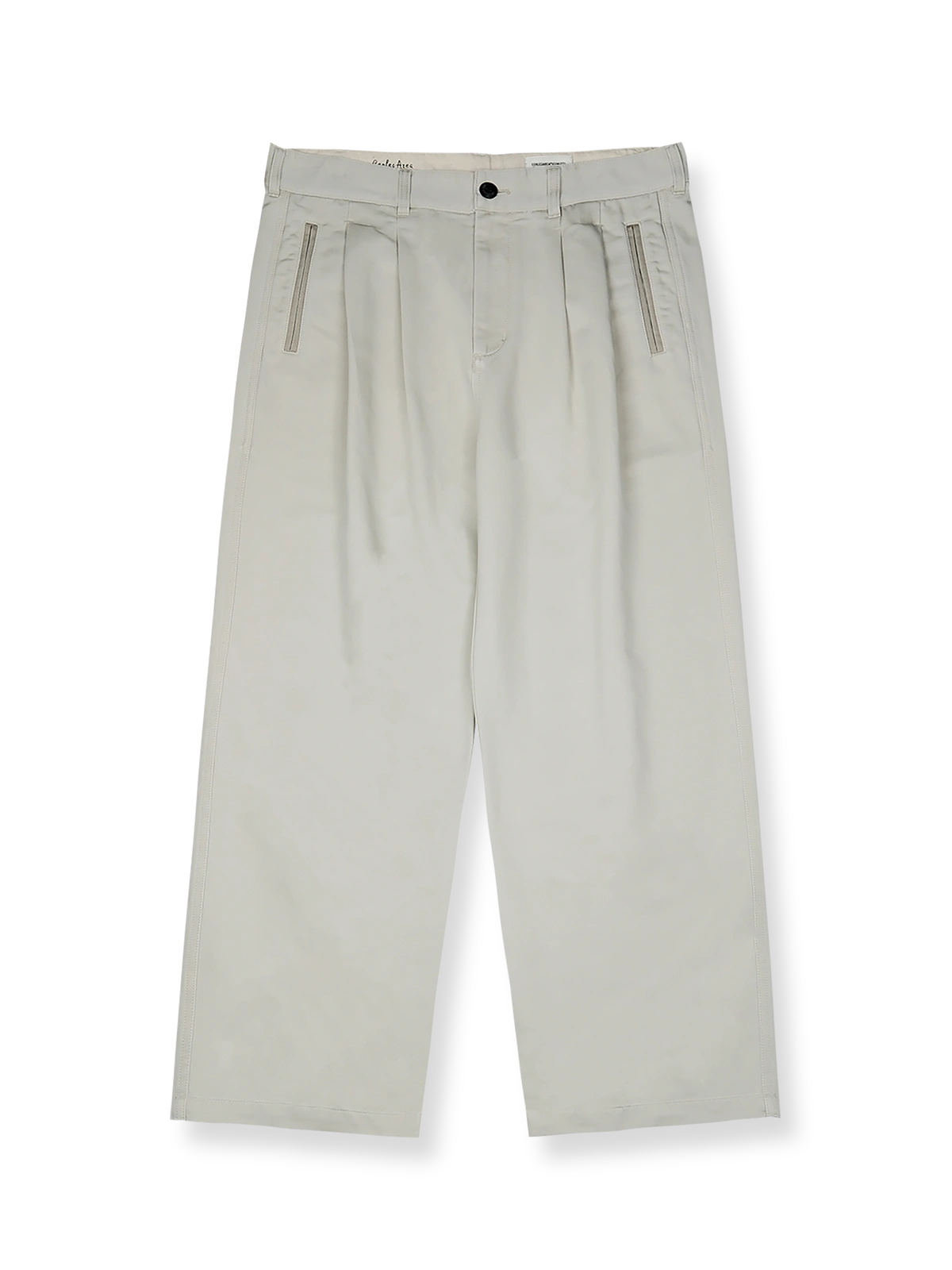 ストレートプリーツツイルコットンパンツの全体展示