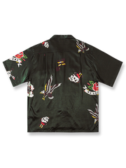 横須賀プリントキューバカラーのハワイアンシャツ全体