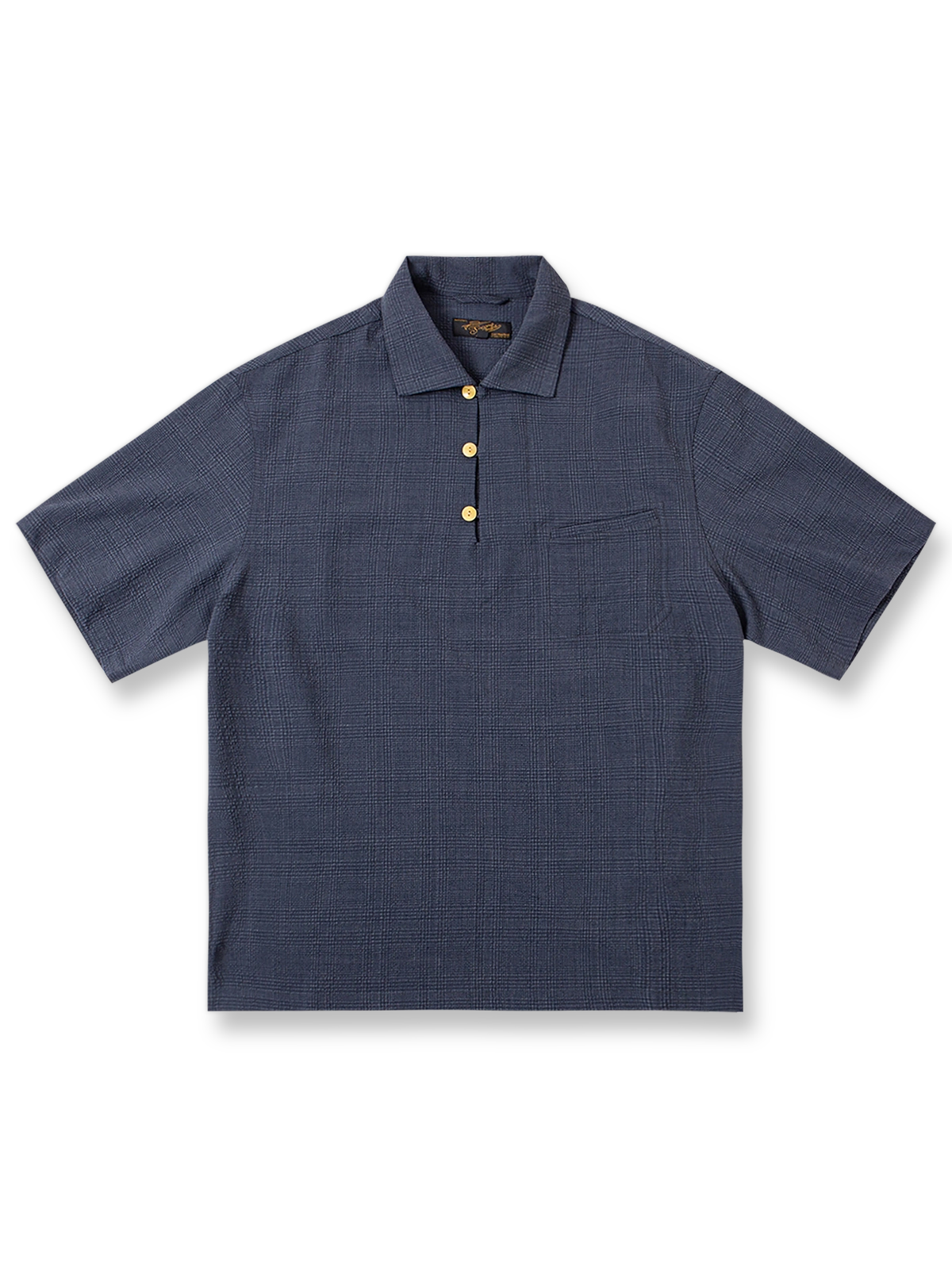 ヴィンテージチェックプルオーバーショートスリーブシャツの正面