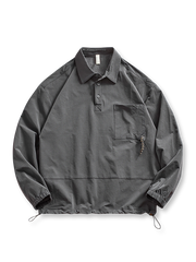 ポロカラーアウトドアシャツジャケットのフロント展示