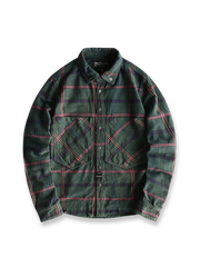 クラシックなアメリカンヴィンテージワークスタイルチェックシャツの正面展示