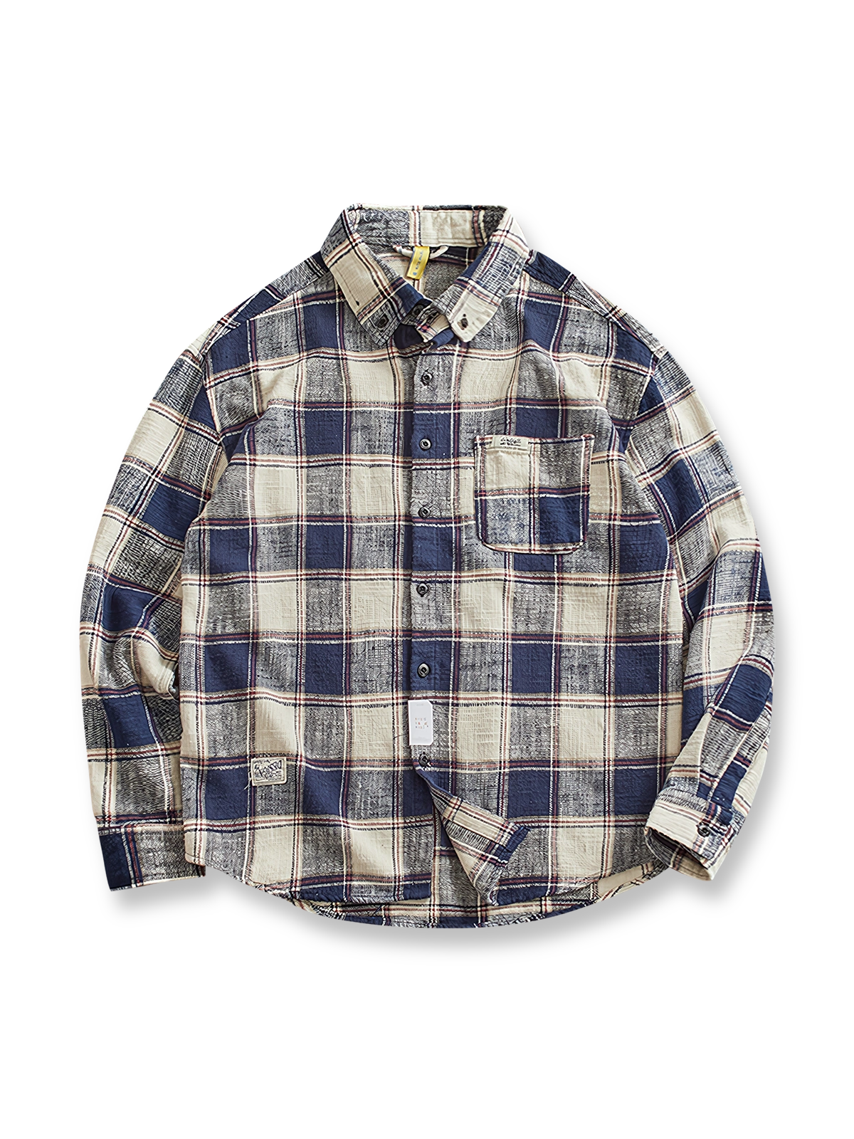 アメリカンヴィンテージチェック柄長袖ワークシャツのフロント展示