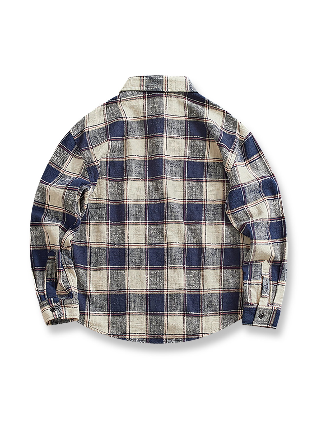 製品画像: アメリカンヴィンテージチェック柄長袖ワークシャツのフロント展示