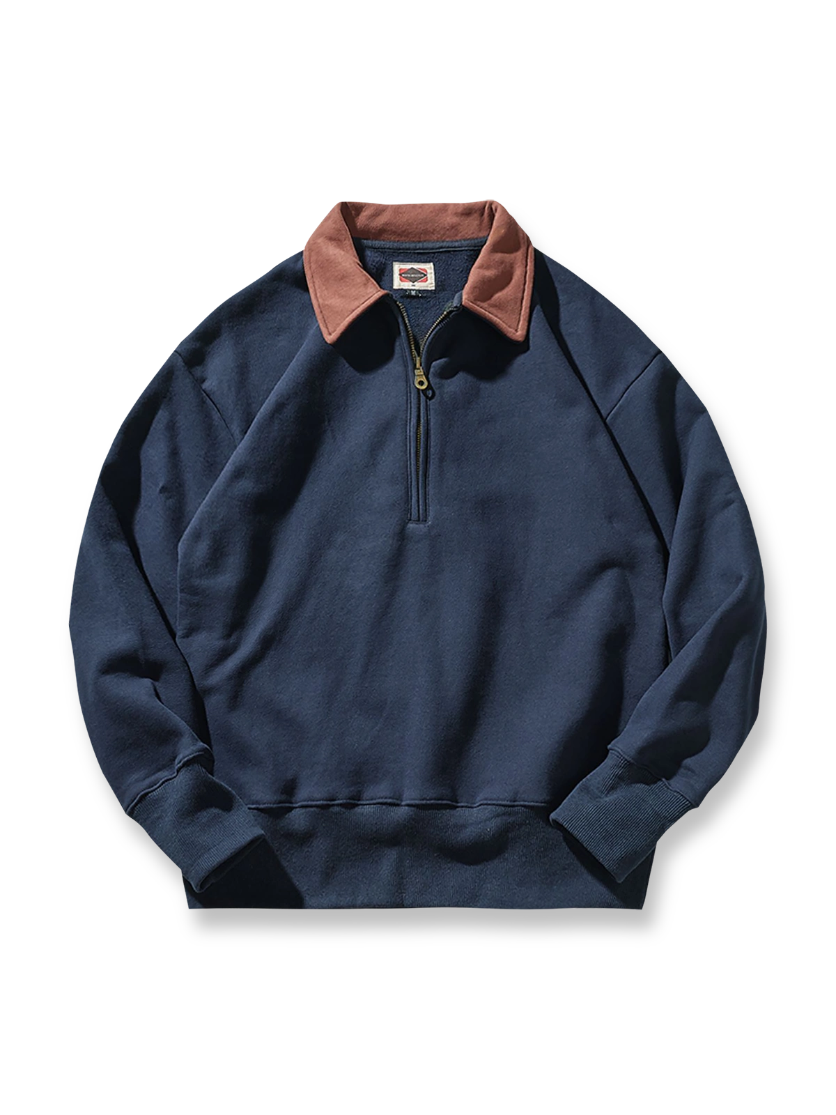 製品画像: アメリカンレトロカラー切り替え襟付きスウェットの全体画像