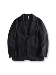 製品画像: フリース裏地リネンコットンブレザーの正面展示