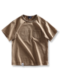 製品画像: 高グラム粗糸コットンヴィンテージウォッシュTシャツ正面