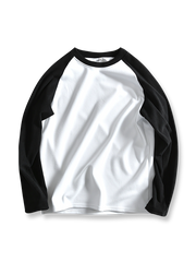 製品画像: ヘビーウェイトのダブルフェイスデロン配色長袖Tシャツの全体展示