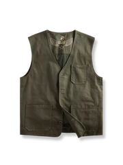 製品画像: ヴィンテージサイクリングベストの正面全体画像。