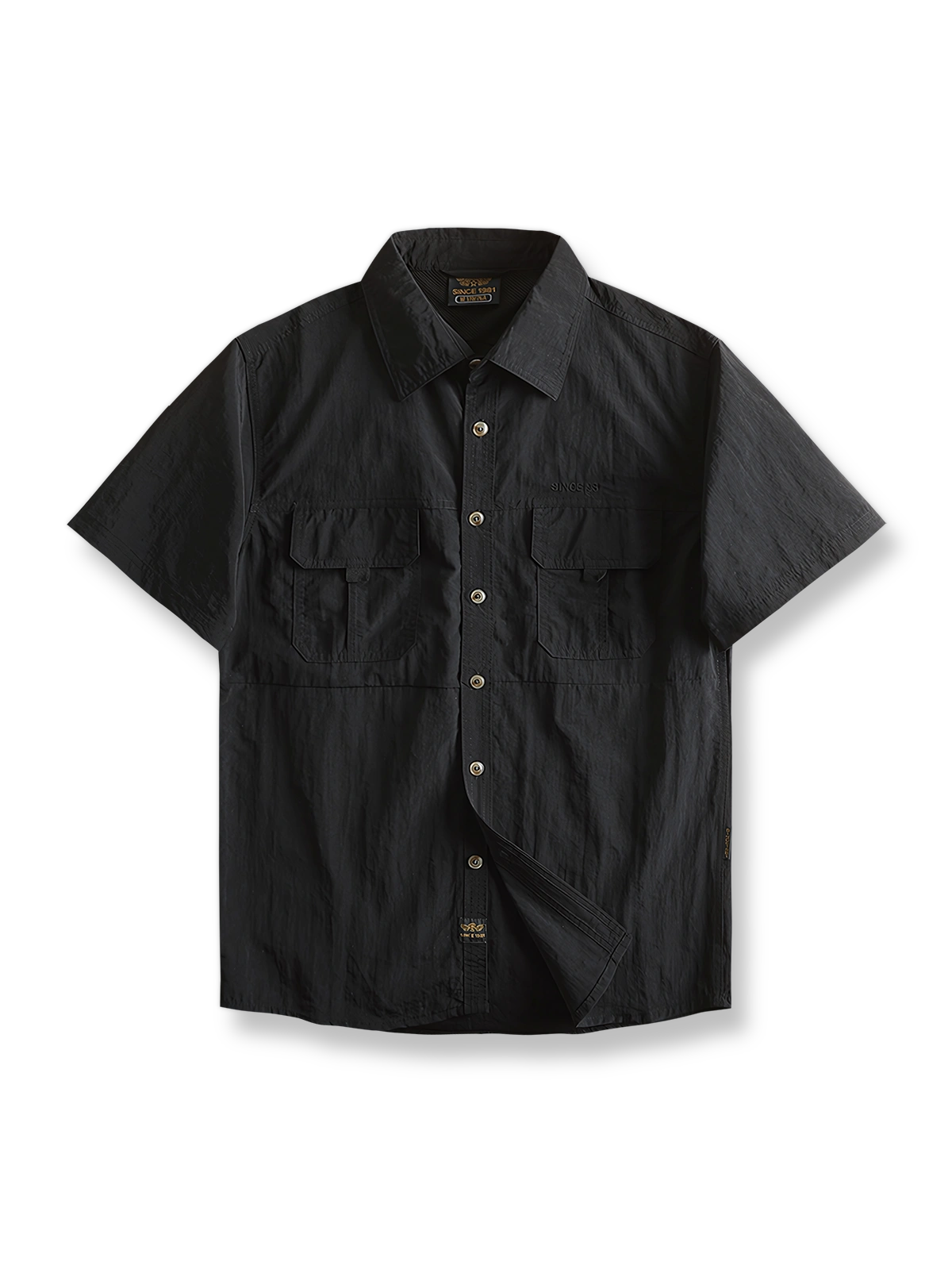 製品画像: 速乾・UVカット機能付きアウトドア用半袖ワークシャツ