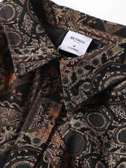 詳細画像: 民族風プリントと生地のディテール