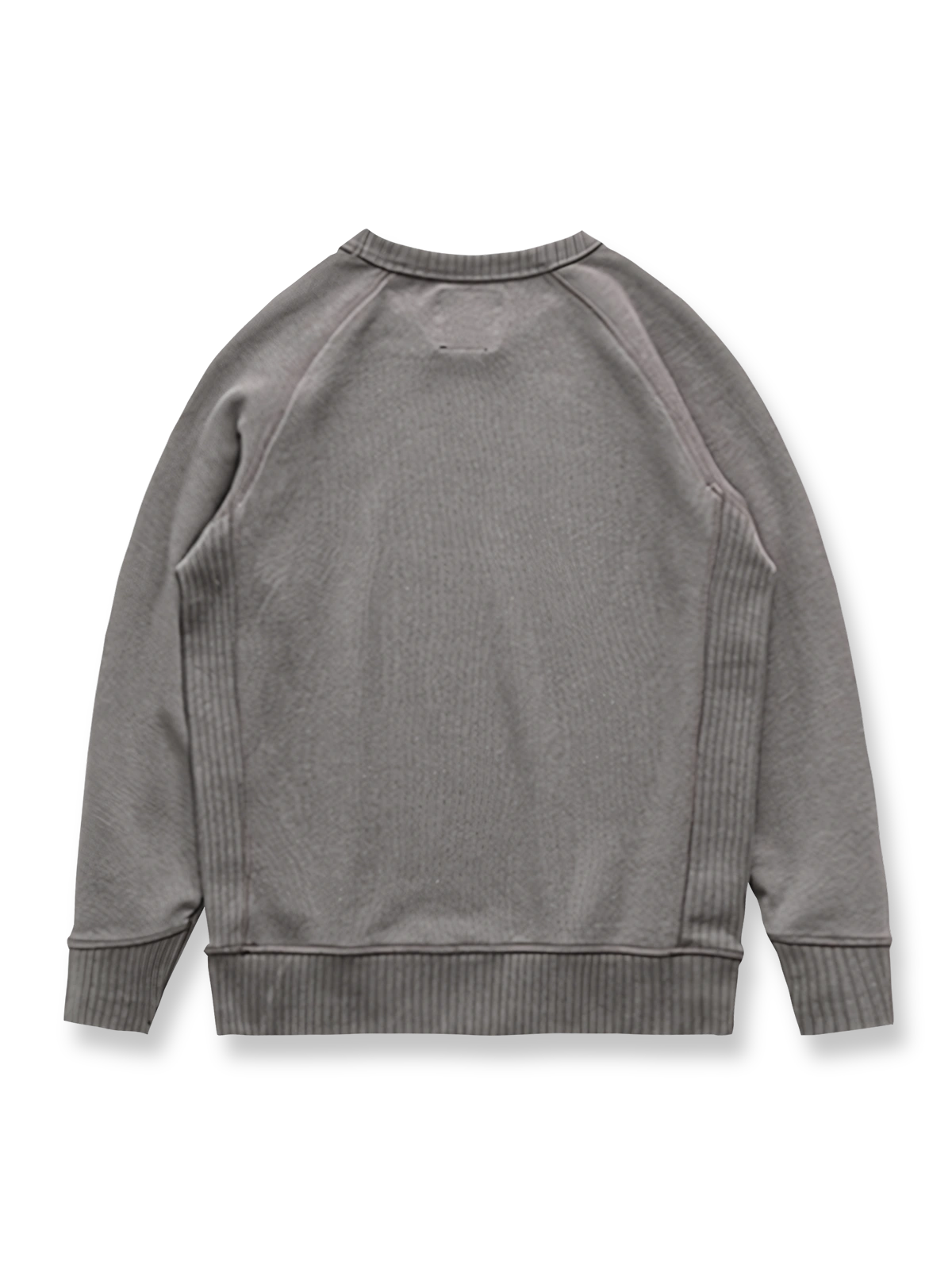 ヴィンテージ風ウォッシュ加工クルーネックスウェット