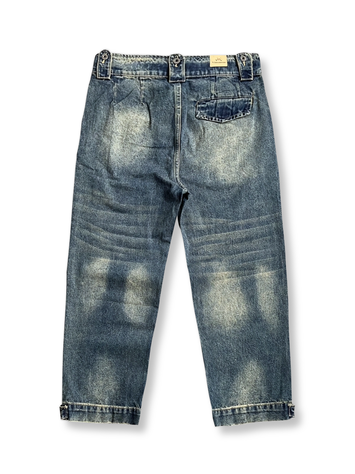 ヘビーウォッシュストレートデニムパンツ