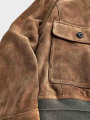 リブスタンドカラー レザージャケット