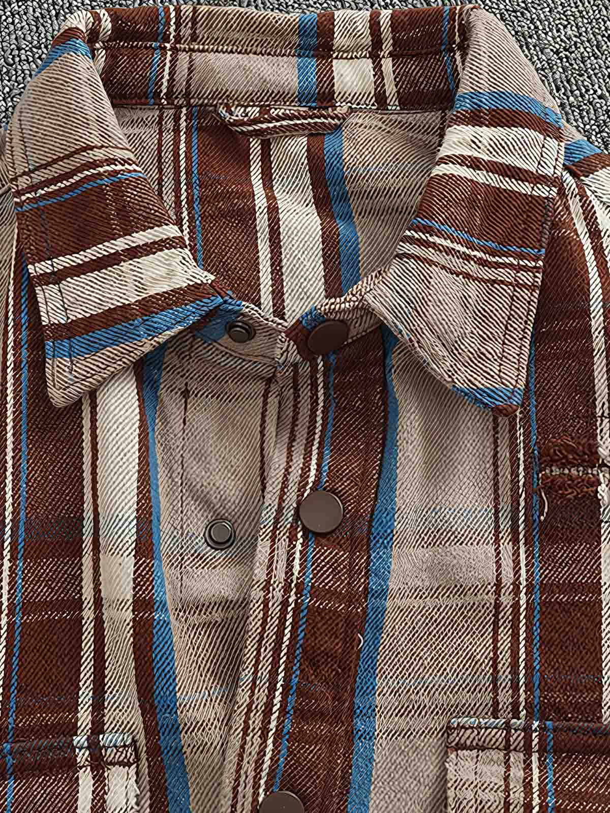 ダメージパッチと生地のクローズアップ