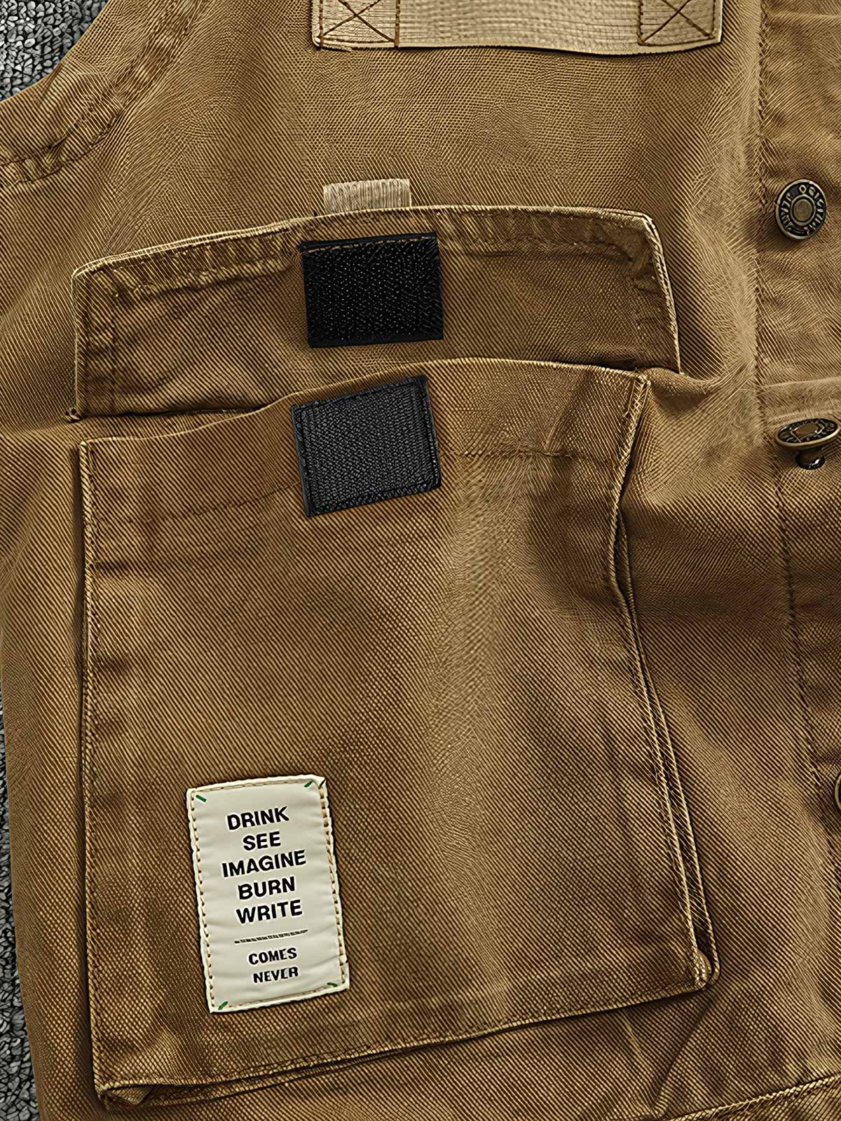 ポケットとグリッド織りのディテール