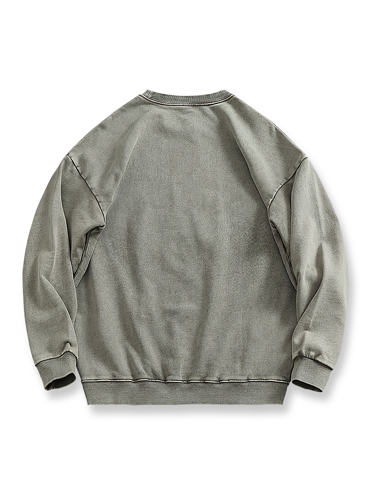  ヘビーウェイトクルーネックパイルスウェット平置き画像