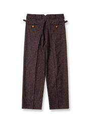 ヘリンボーンダブルプリーツストレートトラウザーの全体展示画像 