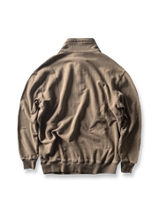 アメリカンカジュアル ハーフジップフラップカラー ヴィンテージ加工スウェット 全体画像