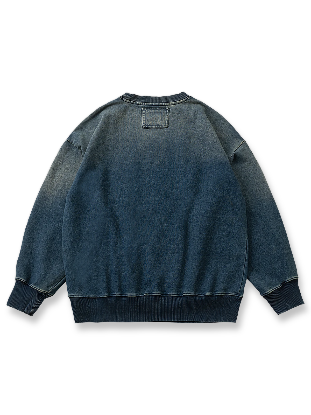 浮世絵「波」手縫い刺し子スウェット 全体画像