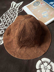 薯莨染め剣道服刺し子バケットハット 全体画像