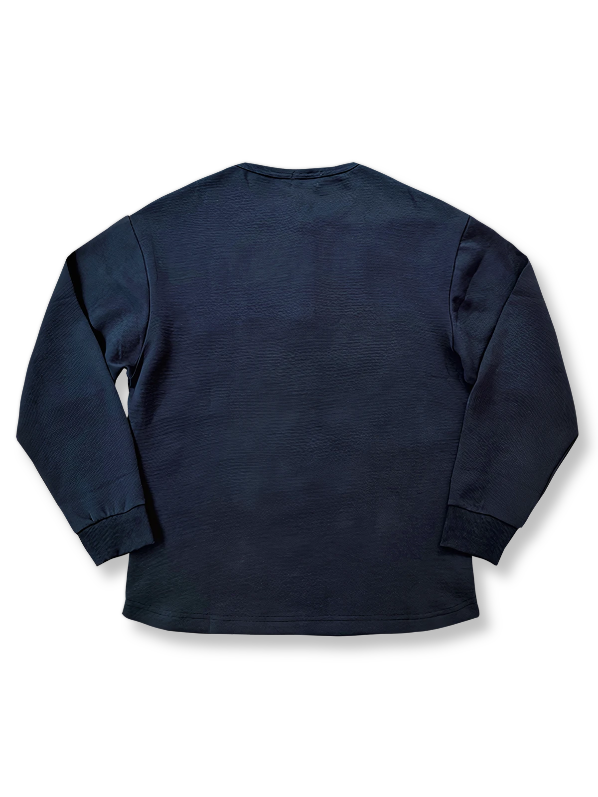 ワッフル編みヘンリーネックTシャツ 全体画像