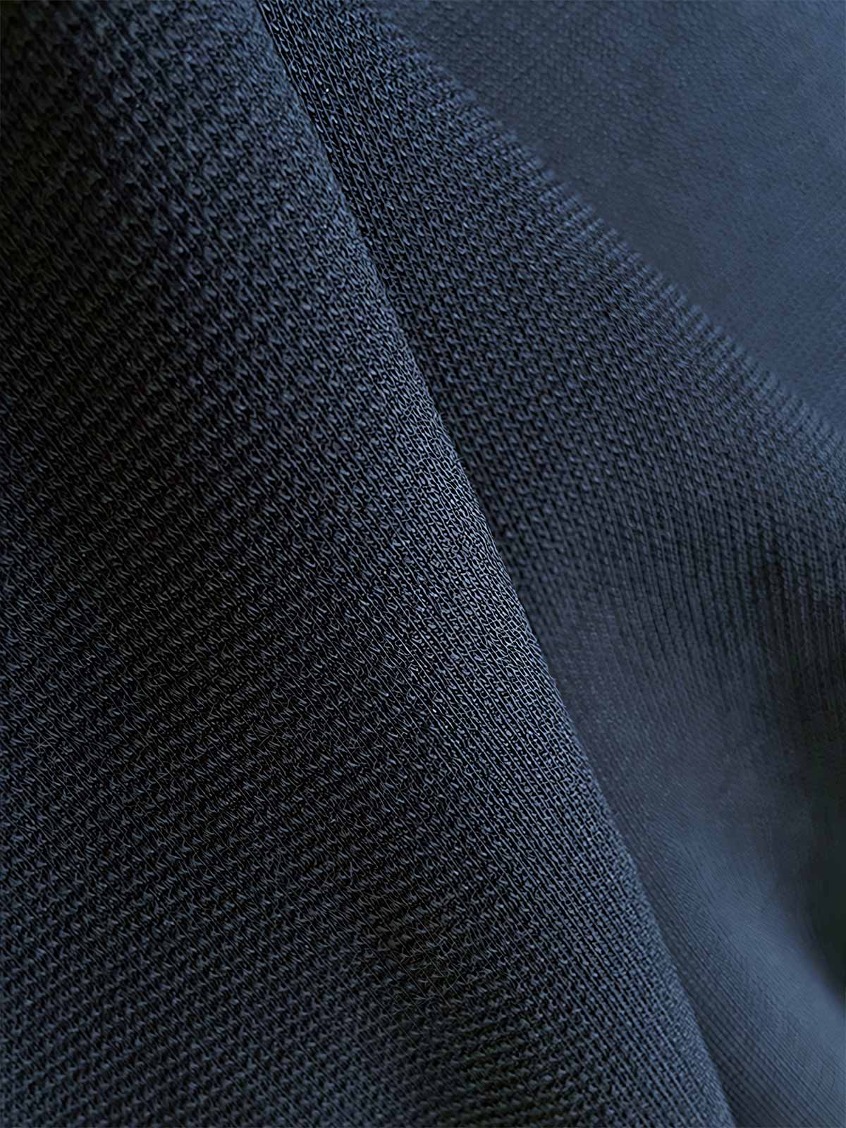 藍染古布を使用した襟元ディテール