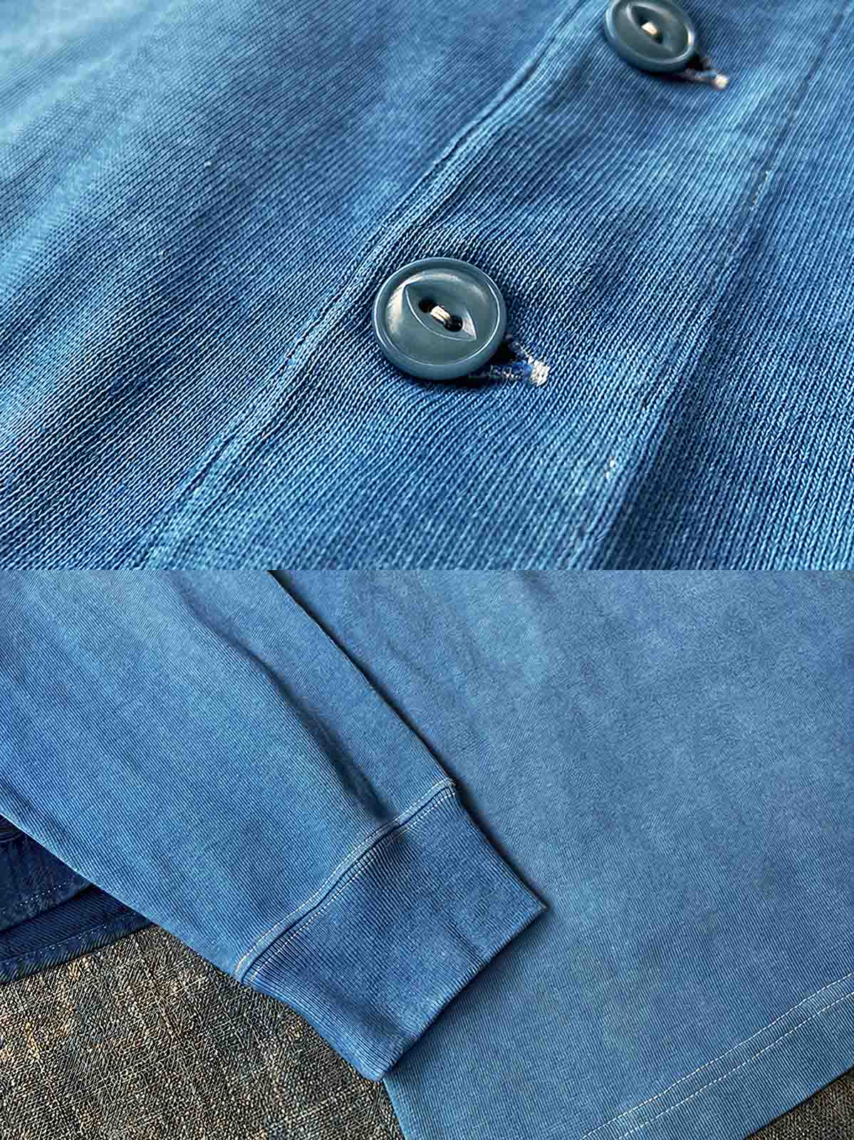 藍染め果実ボタン ディテール画像