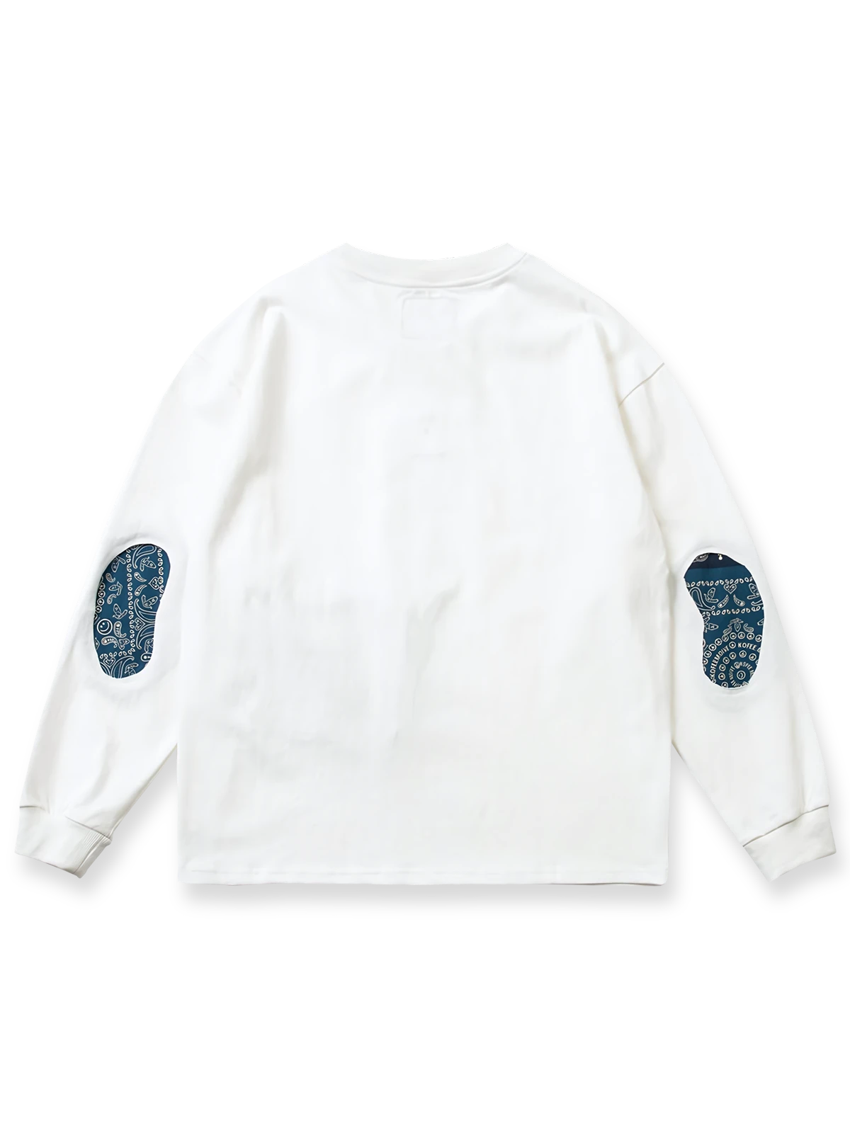 ペイズリー柄パッチワーク多ポケットスウェット画像