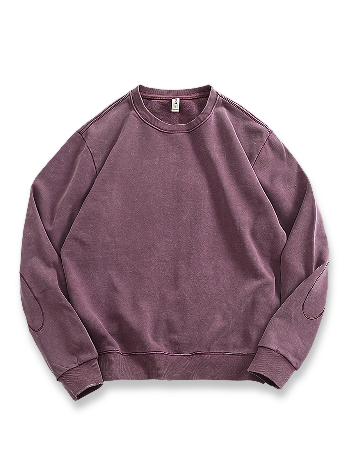 製品画像: ヴィンテージスノーウォッシュクルーネックスウェットのフロントビュー。4色展開で豊富なカラーバリエーションが魅力のデイリースウェット
詳細画像: リブ袖口とスノーウォッシュ加工のディテール。ヴィンテージ感を引き出すトレンドデザイン