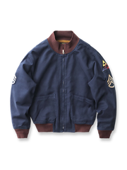 製品画像: 裏起毛 防寒 ミリタリー タンカージャケット 正面
詳細画像: TALONジッパーとトリコロール刺繍ワッペン ディテール