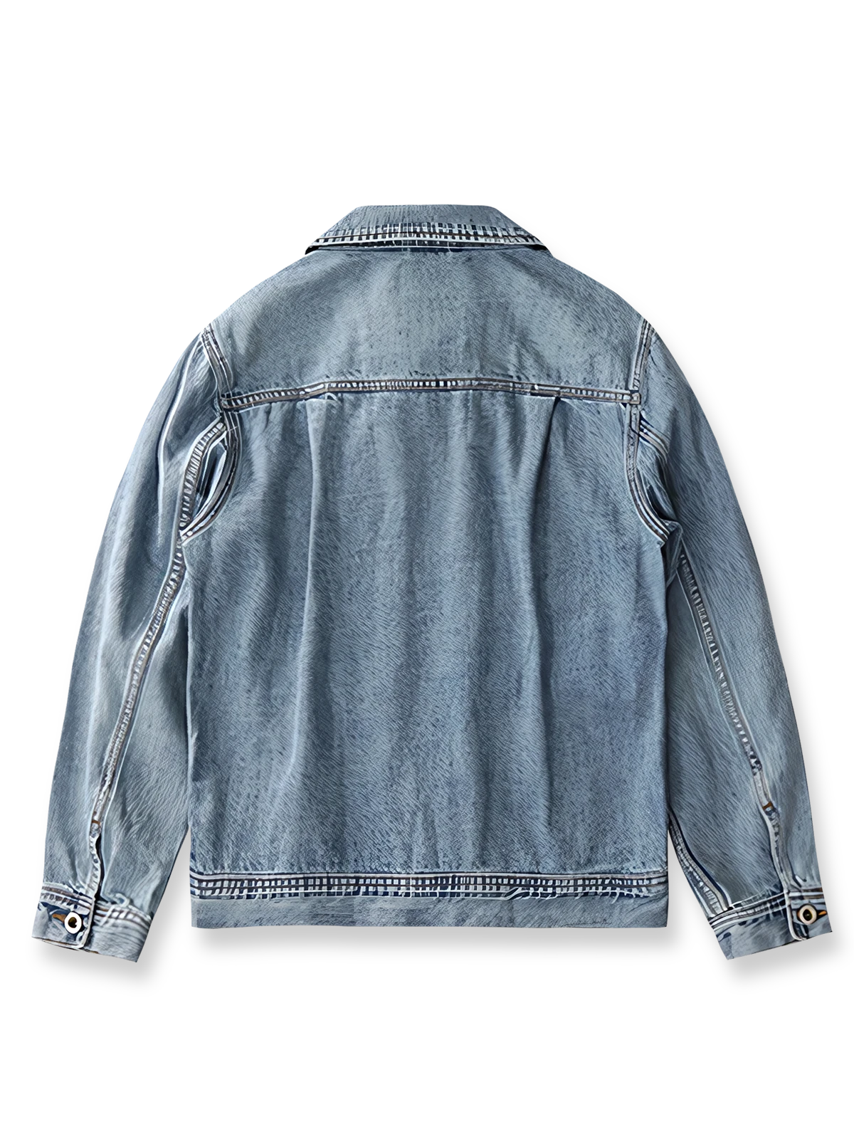 製品画像: サンドウォッシュ ヴィンテージ加工 メンズデニムワークジャケット 正面ビュー ジャパニーズテイスト 秋冬アウター
詳細画像: 多層ポケットデザインとカスタムリベットボタンのディテール サンドウォッシュ仕上げ