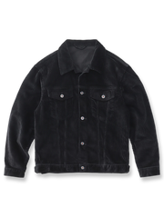 製品画像: ヴィンテージ コーデュロイ Type III ジャケット 正面、クラシックなレトロ風デザイン、秋冬に最適
詳細画像: コーデュロイ生地の柔らかな質感とウォッシュ加工のディテール、ヴィンテージ感