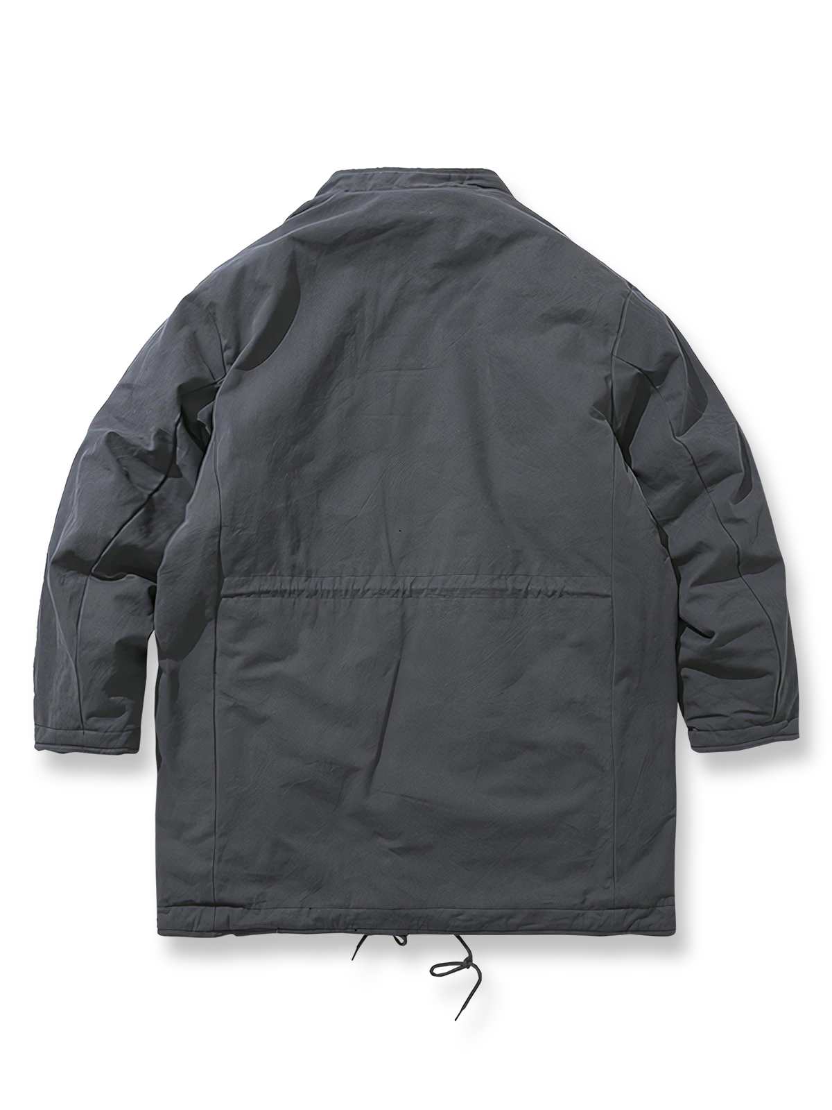 製品画像: リバーシブル厚手コーラルフリースヴィンテージワークコート全体表示。コットン表地とコーラルフリース裏地の組み合わせで、保温性とスタイルを両立したデザイン。

詳細画像: スタンドカラーとフリース裏地のディテール表示。すっきりとしたシルエットと柔らかいフリース素材が特徴。