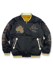 リバーシブル 富士山 鬼若丸刺繍 スカジャン