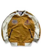 リバーシブル シルクタトゥーシンガー刺繍 スカジャン