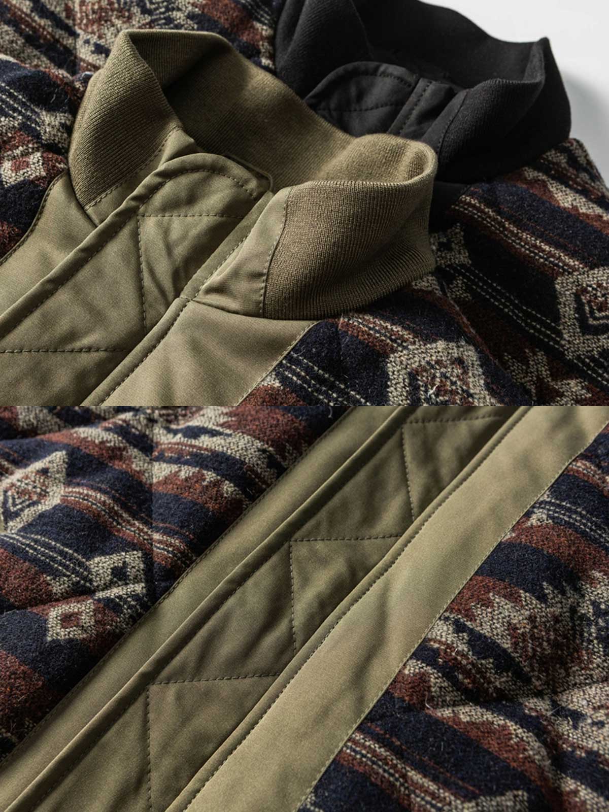 inhabitant size XS パッチワーク柄 ウェア 新品未使用 ダウン inhabitant size XS パッチワーク柄 ウェア 新品未使用 ダウン