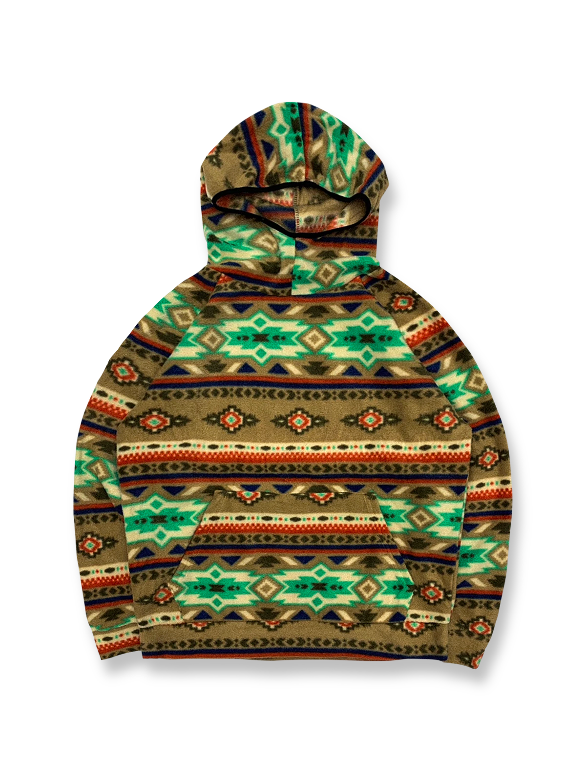 製品画像: 民族風花柄デザインのフリースフード付きパーカー。柔らかく保温性に優れた生地が秋冬にぴったり。ゆったりとしたシルエットで快適な着心地。

詳細画像: 中厚のポリエステル素材を使用し、防風性と保温性を兼ね備えたフリースパーカー。レトロな民族風デザインとフード付きの実用性を提供。