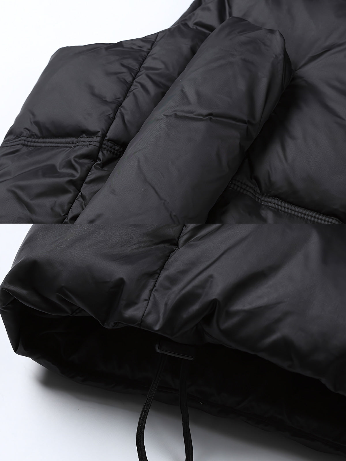 製品画像
シンプルなデザインと実用的な機能を兼ね備えたショート丈Vネック中綿ベスト。ゆったりとしたシルエットでレイヤードスタイルが楽しめ、冬の暖かさを提供。大容量のポケットと調整可能なドローストリングが実用性を高めます。

詳細画像
Vネックデザインで首周りの動きを制限せず、快適な着心地を実現。大容量のポケットで日常的な収納が可能、裾のドローストリングでフィット感を調整できます。シンプルなラインと現代的なデザインが魅力。
