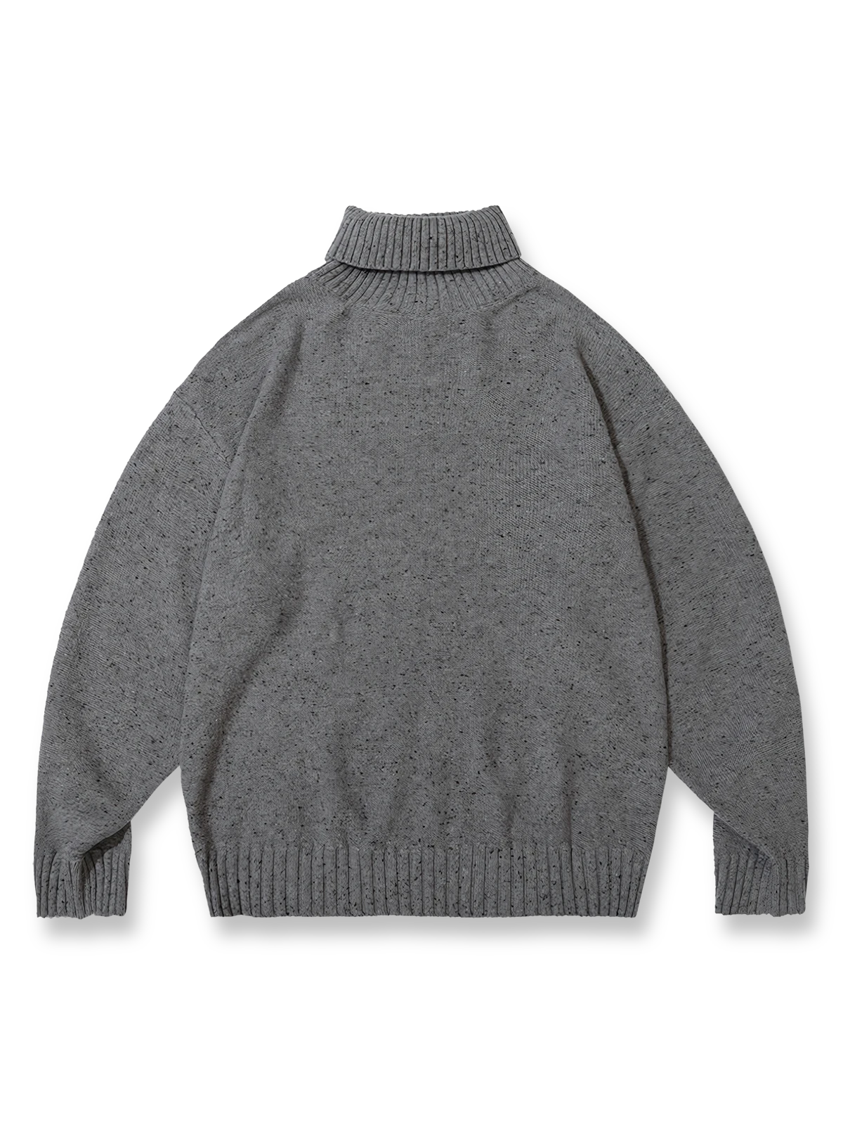 製品画像: ウール混紡 タートルネック セーターの全体展示画像。シンプルな無地デザインが特徴で、タートルネックが保温性と洗練された印象を両立。冬の必須アイテムとして単独でもインナーとしても活用可能。
詳細画像: 袖口と裾のリブ仕上げをクローズアップした画像。フィット感と防風性を高めるディテールが特徴で、柔らかなウール混紡素材の質感を強調。