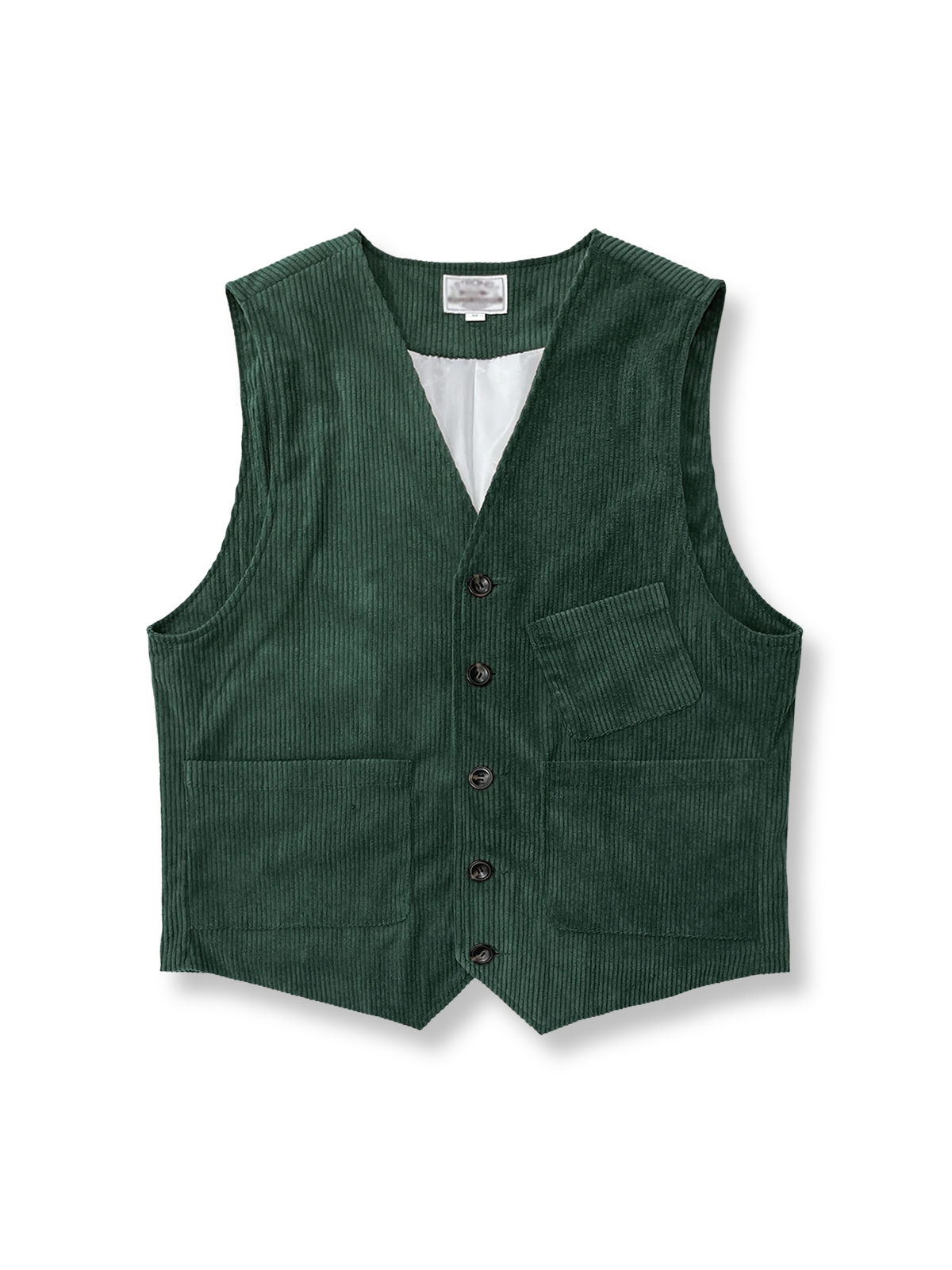 製品画像
レトロコーデュロイベスト 高品質なコーデュロイ素材を使用し、クラシックな質感とシンプルなデザインが特徴のベスト。柔らかく滑らかな着心地が魅力。

詳細画像
コーデュロイ素材のディテール、柔らかな質感と細かい畝模様。シンプルでクラシックなデザインが際立つ。

ボタンディテール: 牛角製のボタンが付いたシンプルでエレガントなデザイン。