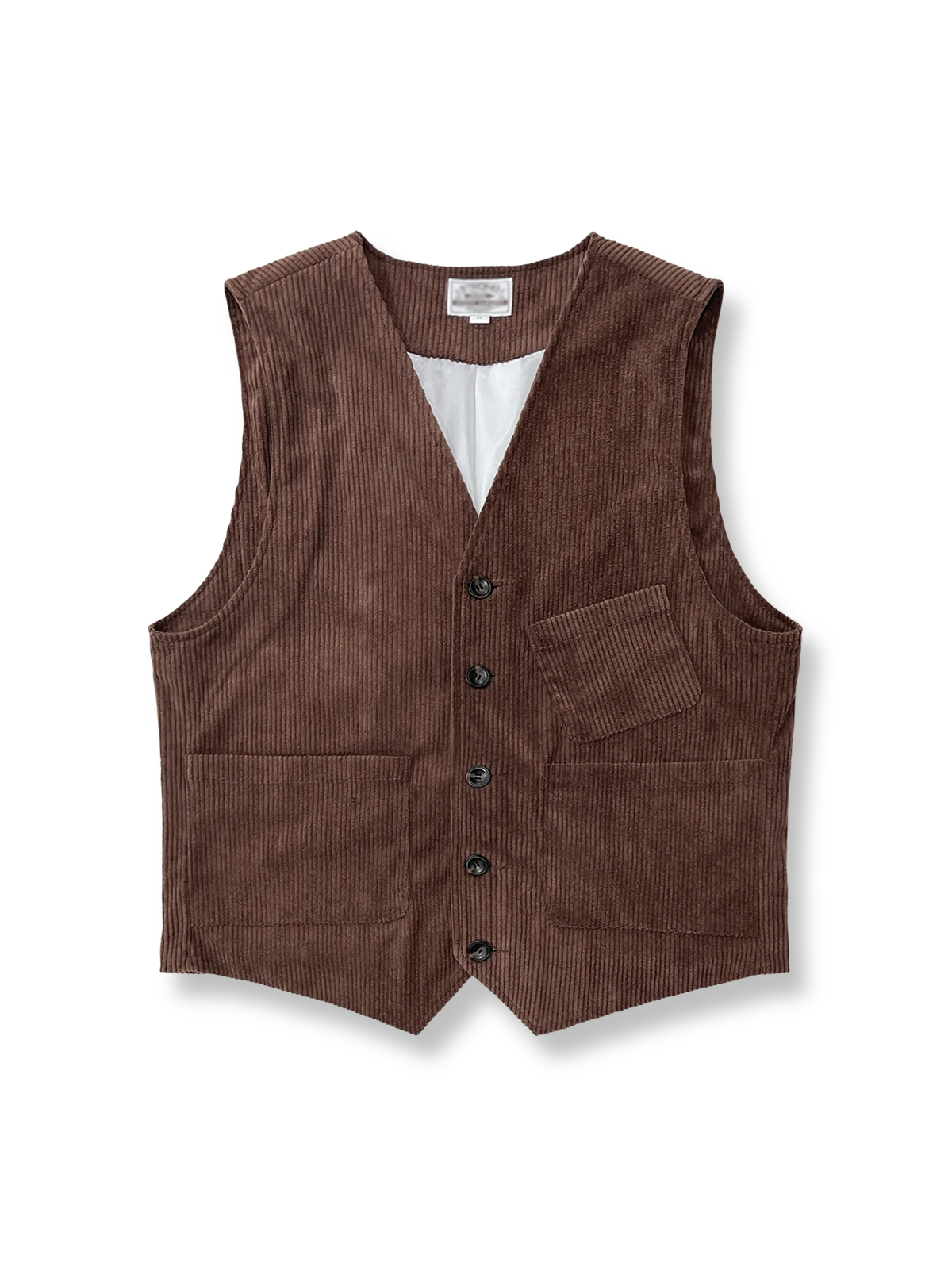製品画像
レトロコーデュロイベスト 高品質なコーデュロイ素材を使用し、クラシックな質感とシンプルなデザインが特徴のベスト。柔らかく滑らかな着心地が魅力。

詳細画像
コーデュロイ素材のディテール、柔らかな質感と細かい畝模様。シンプルでクラシックなデザインが際立つ。

ボタンディテール: 牛角製のボタンが付いたシンプルでエレガントなデザイン。