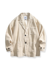 製品画像
多ポケットコーデュロイカジュアルスーツ 100%コットンのコーデュロイ素材を使用し、カジュアルさとエレガンスを兼ね備えた万能アイテム。ポケットデザインが機能性を...

詳細画像
多ポケットコーデュロイカジュアルスーツのディテール しっかりとしたコーデュロイ素材、エレガントな仕立て、実用的なポケットデザインが特徴。