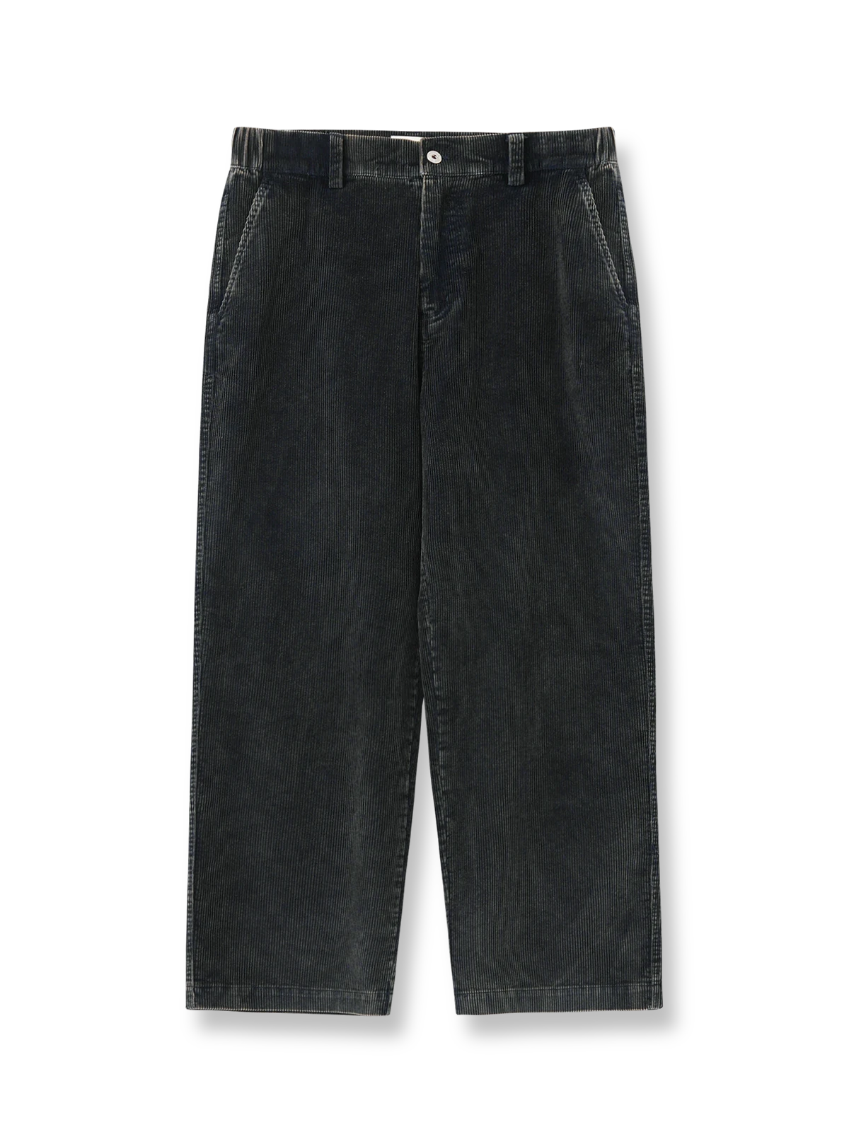 製品画像
ヘビーウェイトコーデュロイカジュアルパンツ全体イメージ。300g天然コットンを使用したコーデュロイ素材にローストソルト加工を施し、豊かな風合いと奥行きのあるテクスチャーを実現。ストレートシルエットで快適な履き心地。

詳細画像
ローストソルト加工を施したヘビーウェイトコーデュロイ素材のディテール。斜めポケットがデザイン性と実用性を兼ね備え、自然な色褪せ感と豊かなテクスチャーが特徴。