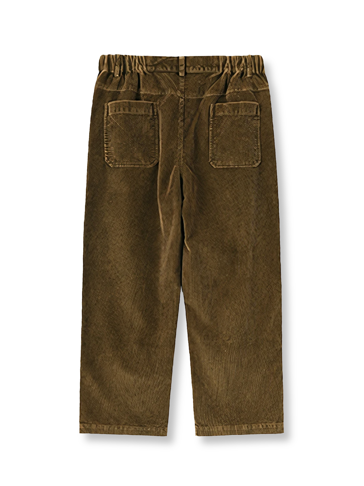 製品画像
ヘビーウェイトコーデュロイカジュアルパンツ全体イメージ。300g天然コットンを使用したコーデュロイ素材にローストソルト加工を施し、豊かな風合いと奥行きのあるテクスチャーを実現。ストレートシルエットで快適な履き心地。

詳細画像
ローストソルト加工を施したヘビーウェイトコーデュロイ素材のディテール。斜めポケットがデザイン性と実用性を兼ね備え、自然な色褪せ感と豊かなテクスチャーが特徴。